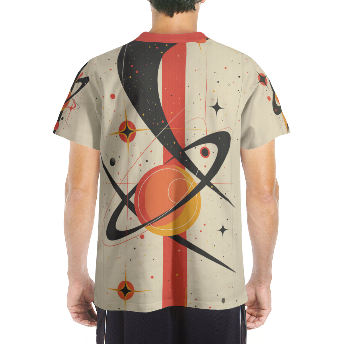 Mid-Century Atomic T-Shirt – Retro Space-Inspired Design