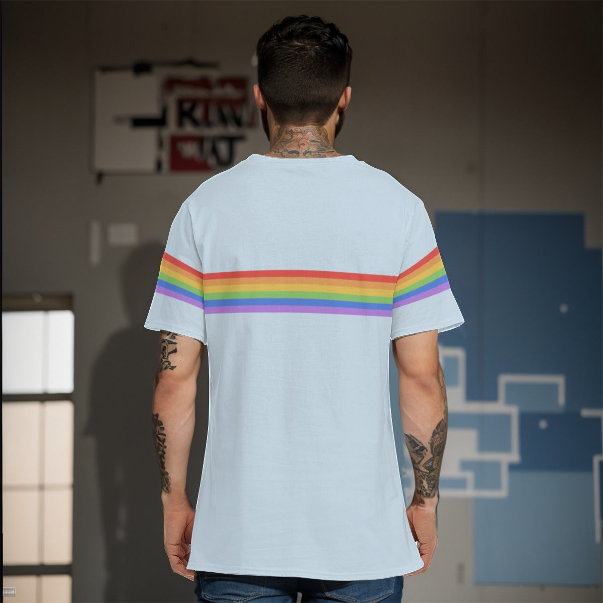 Rainbow Pride Men's Loose Fit T-Shirt | 100% Cotton