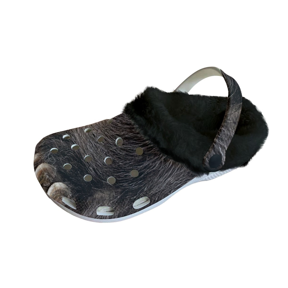 Bear Feet fur-lined clog slipper shoes