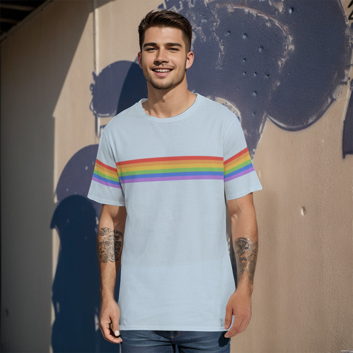 Rainbow Pride Men's Loose Fit T-Shirt | 100% Cotton