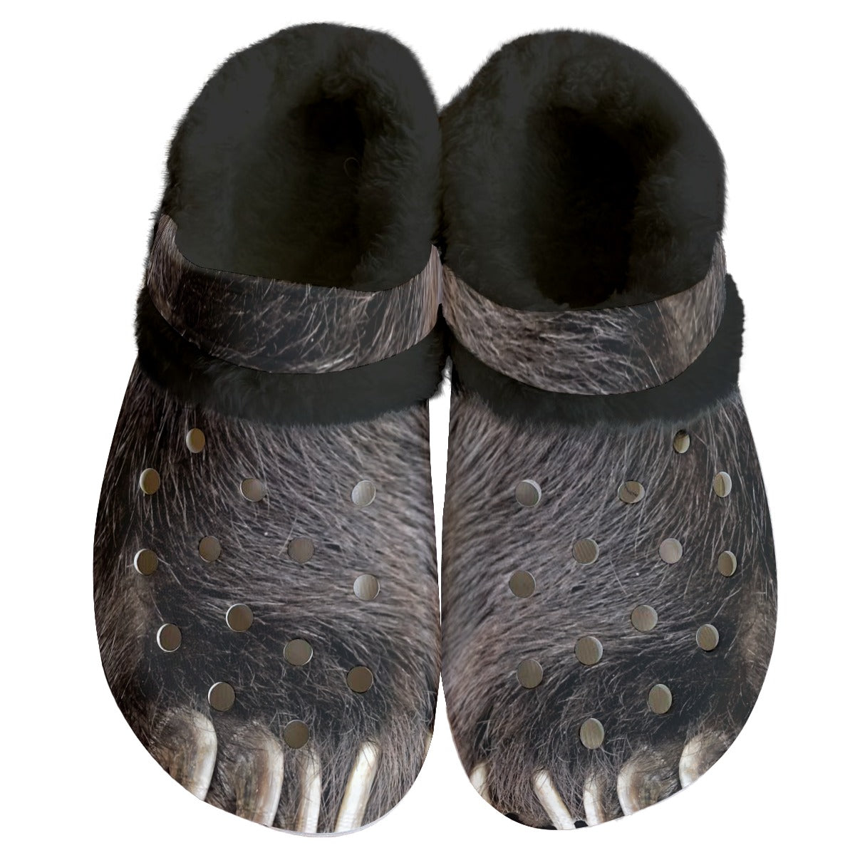 Bear Feet fur-lined clog slipper shoes