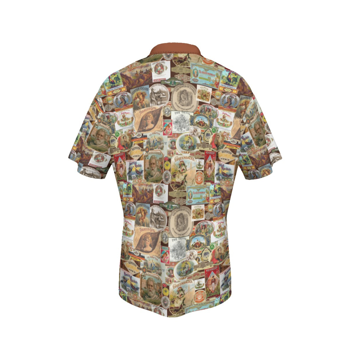 Cigar Brand Retro Artwork Hawaiian Shirt | Vintage Cuban Cigar Button-Up Shirt