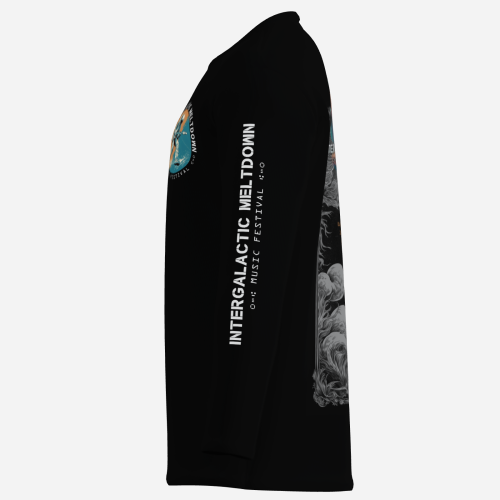 Intergalactic Meltdown long sleeve sci-fi concert shirt | 100% cotton (black)
