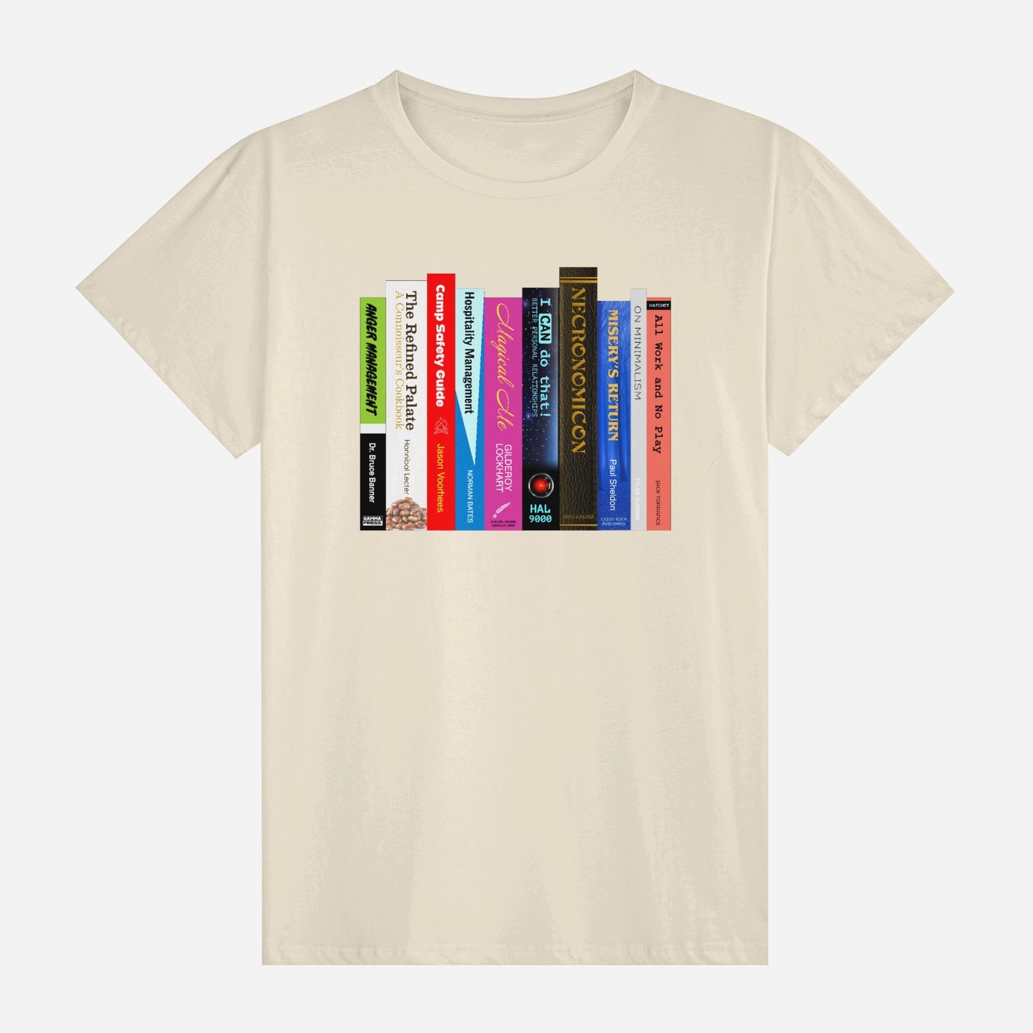 Fictional Books T-Shirt | Dark Humor Literary Parody Pop Culture Tee