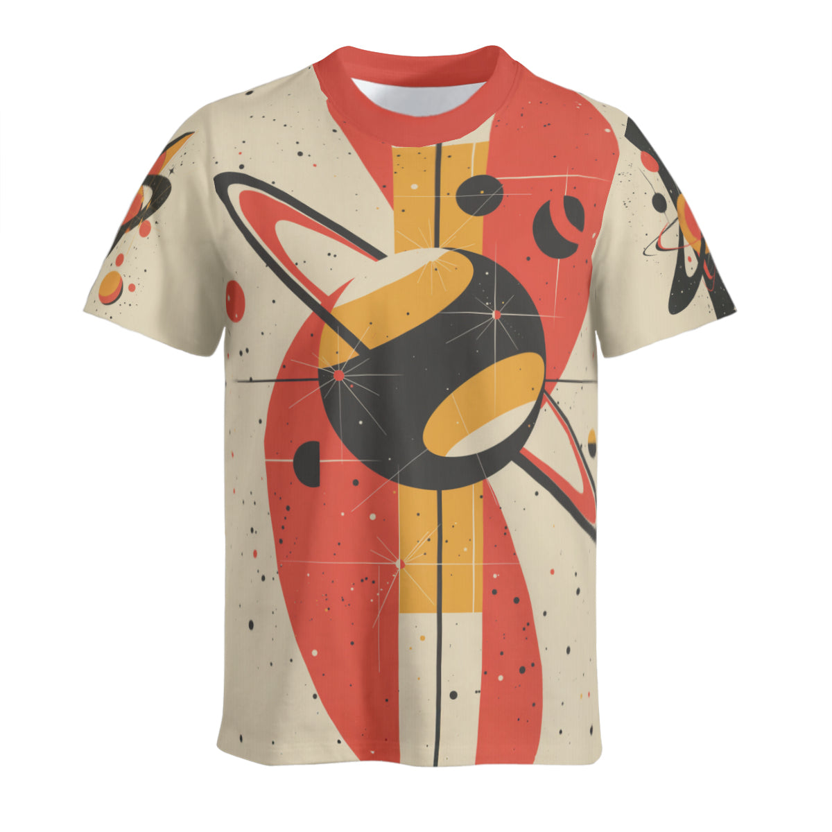 Mid-Century Atomic T-Shirt – Retro Space-Inspired Design