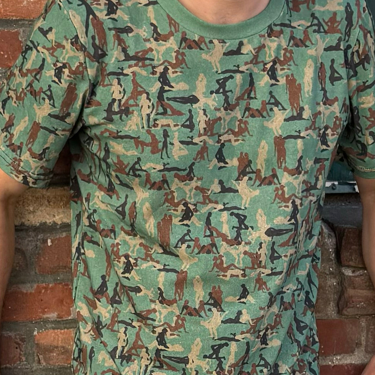 close on a Kama Sutra Camouflage Sexy NSFW T-shirt
