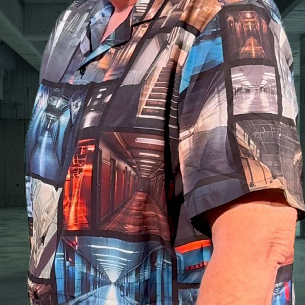 Liminal Spaces | Men's Hawaiian Shirt - Eerie Transitional Realms
