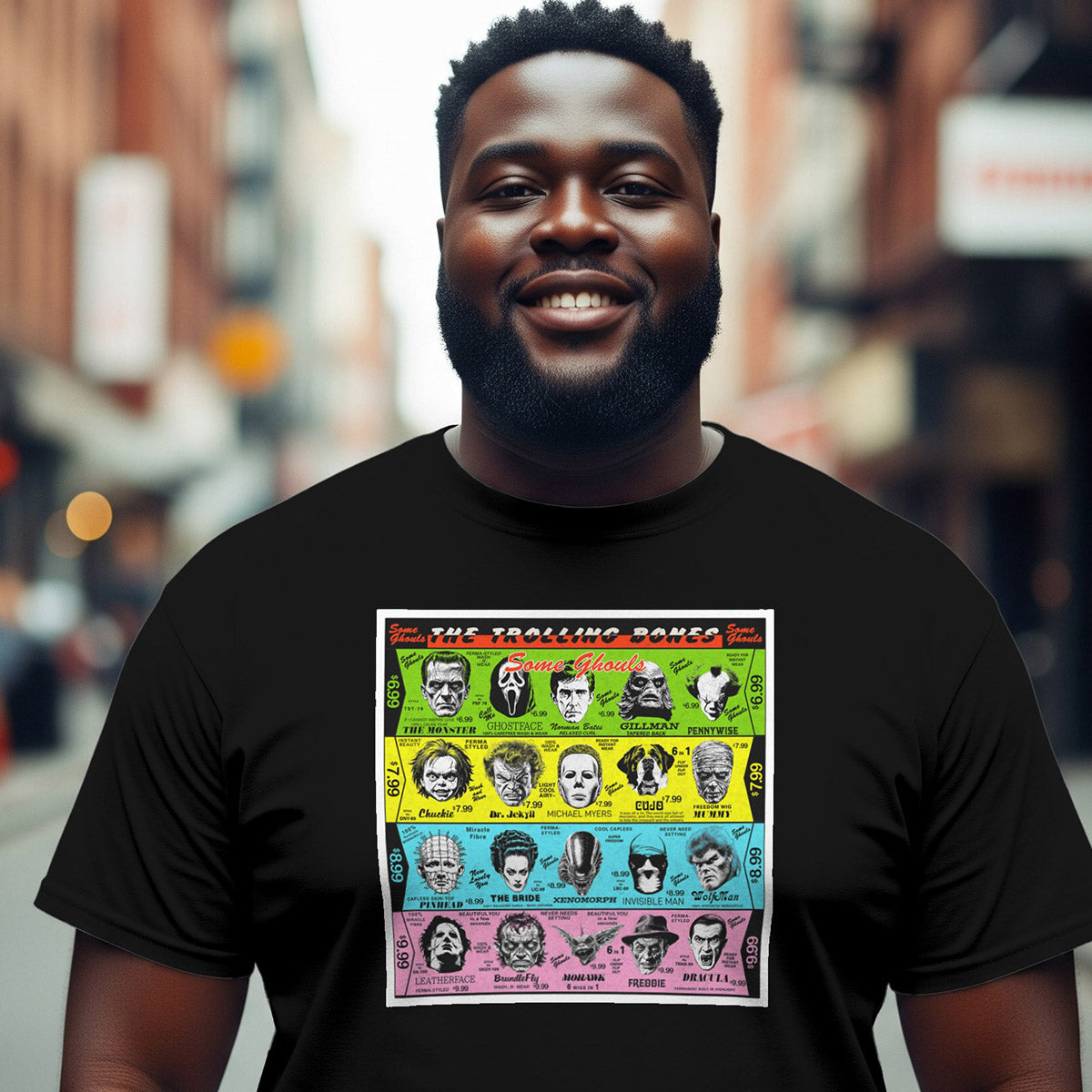 "Some Ghouls" Horror Rock Graphic Inspired by Rolling Stones Album Art, Men's 100% Cotton T-Shirt