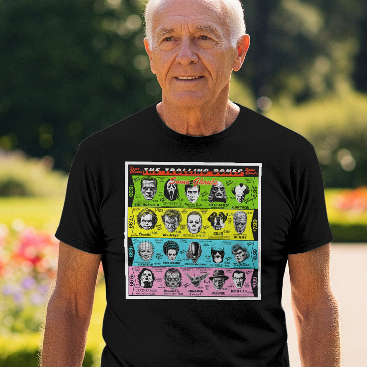 "Some Ghouls" Horror Rock Graphic Inspired by Rolling Stones Album Art, Men's 100% Cotton T-Shirt