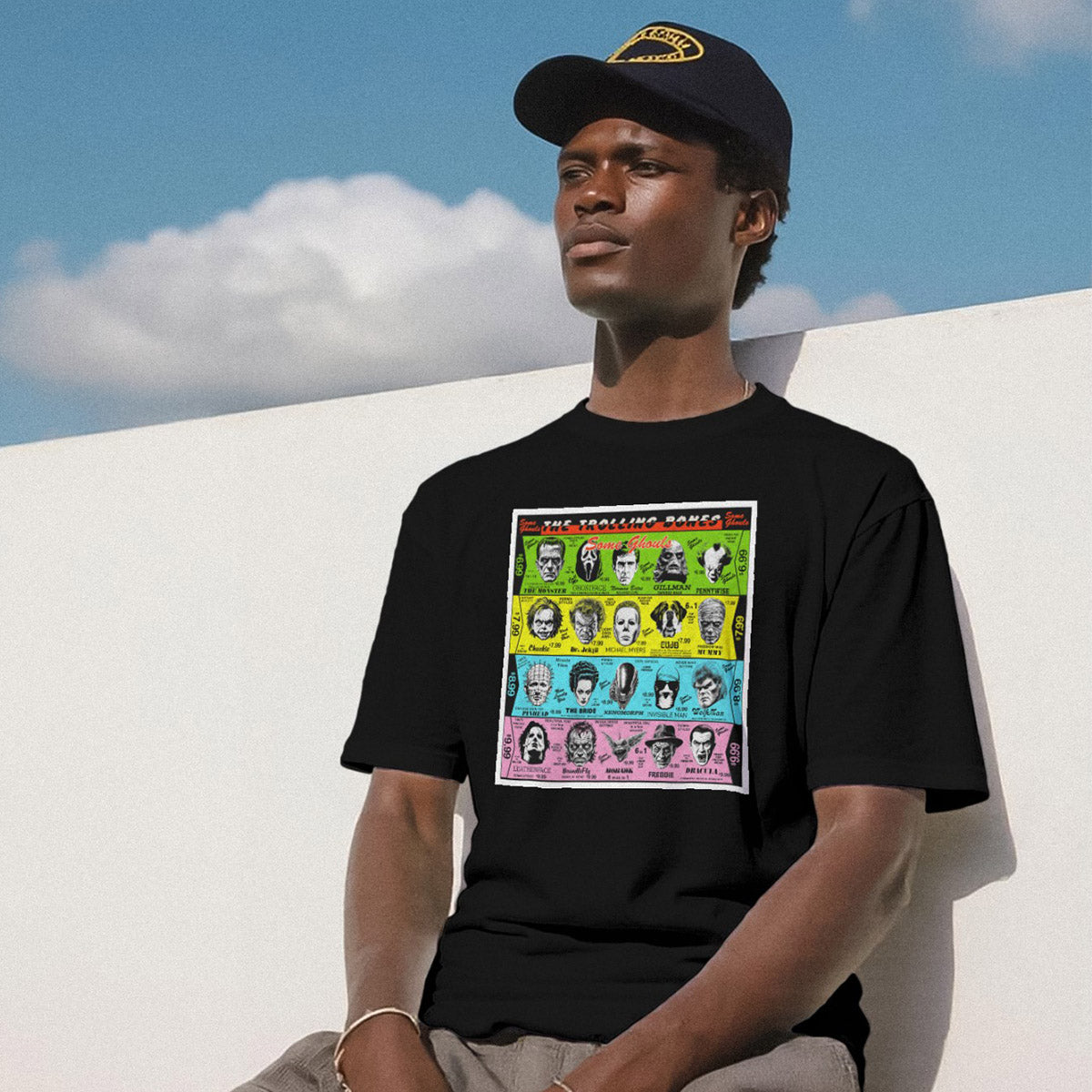 "Some Ghouls" Horror Rock Graphic Inspired by Rolling Stones Album Art, Men's 100% Cotton T-Shirt