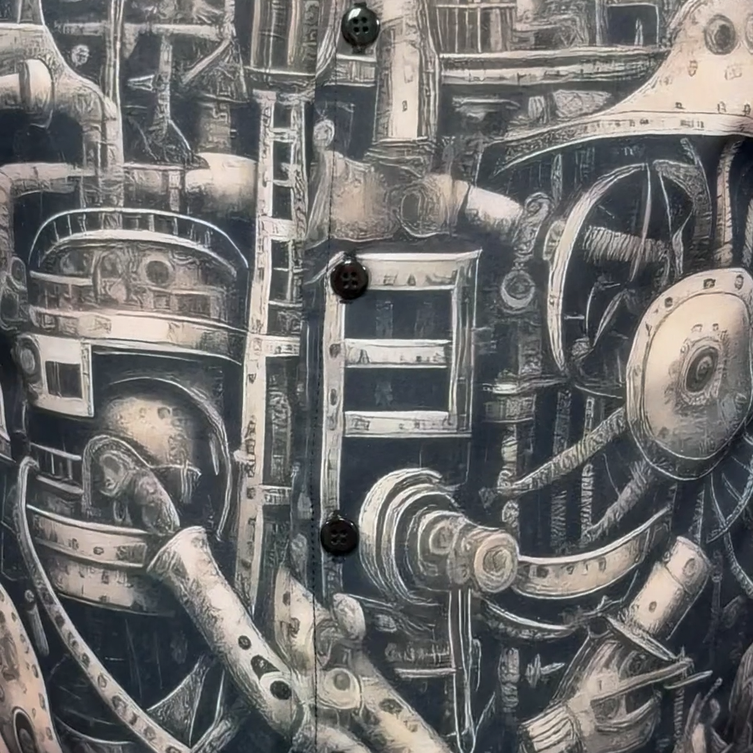 Steampunk City Men's Hawaiian Shirt