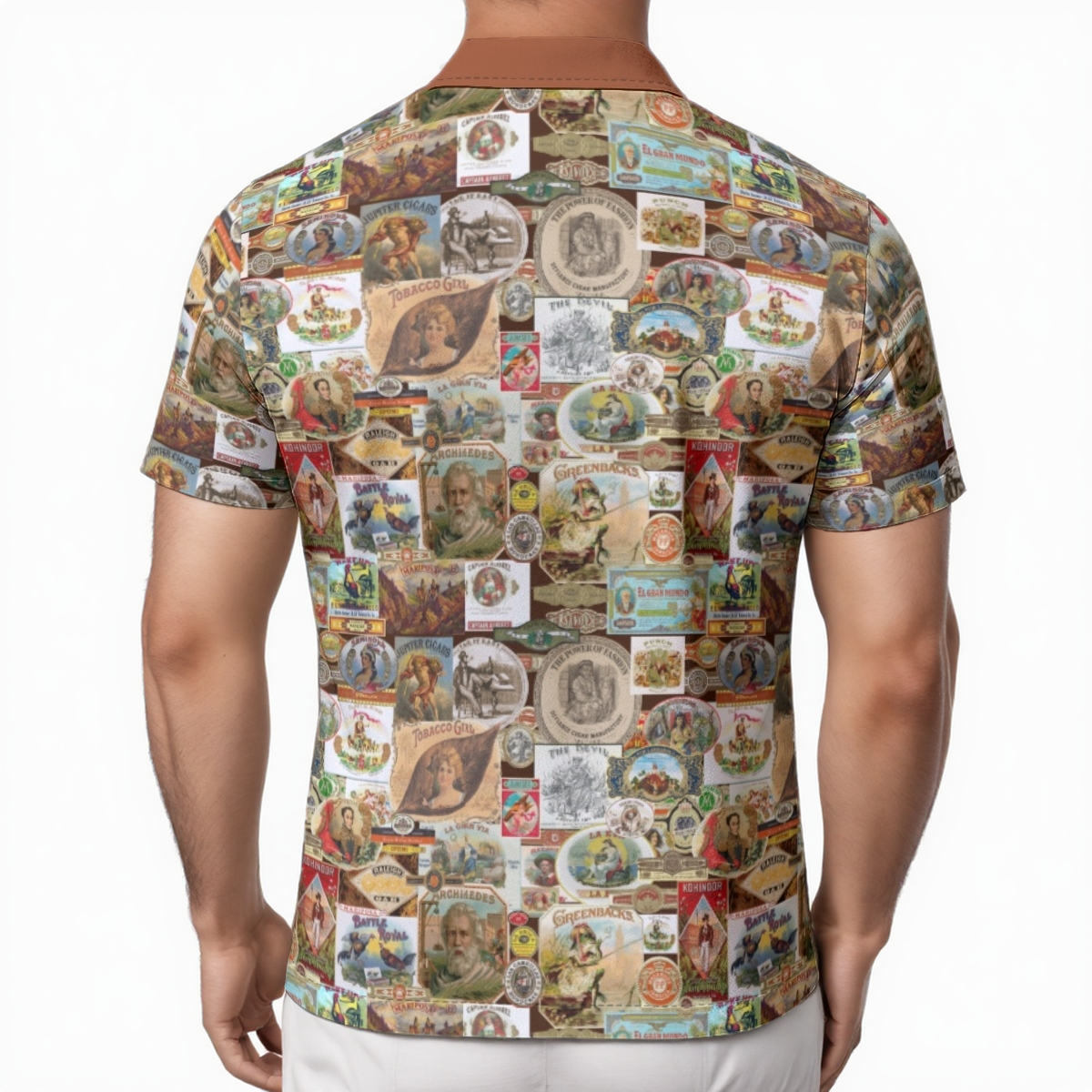 Cigar Brand Retro Artwork Hawaiian Shirt | Vintage Cuban Cigar Button-Up Shirt