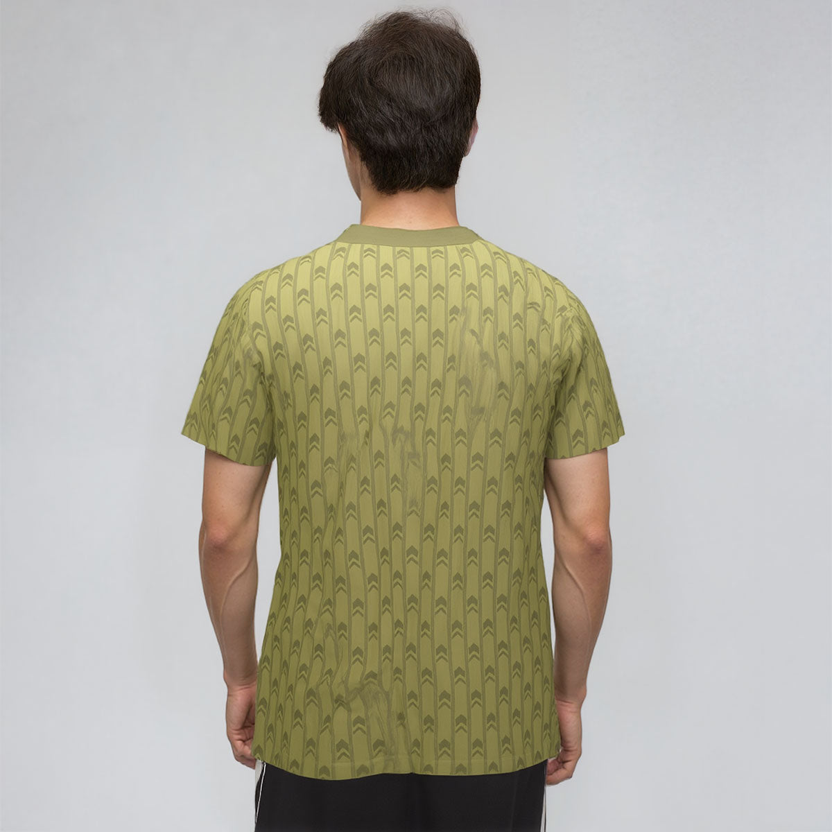 Backrooms Wallpaper T-Shirt | Liminal Spaces Yellow-Green Cotton Tee | Creepypasta Internet Culture Shirt