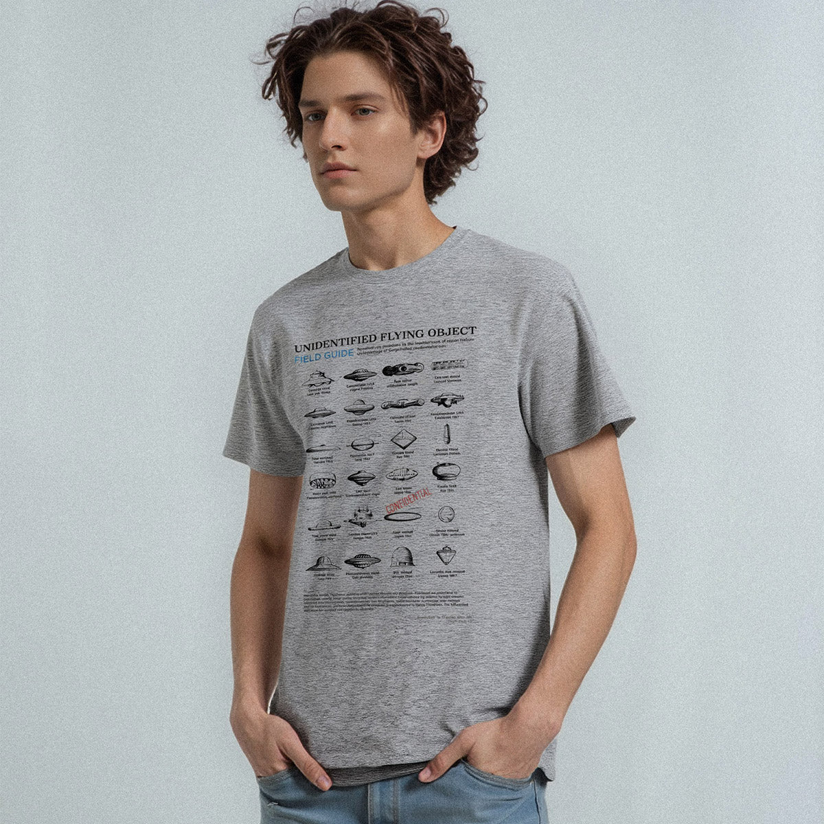 UFO Field Guide T-Shirt | Unidentified Flying Object Classification Chart | UAP Conspiracy Theory Tee