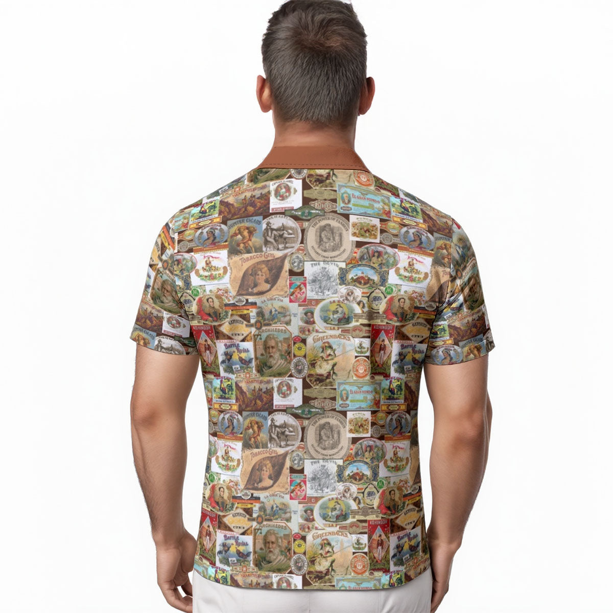 Cigar Brand Retro Artwork Hawaiian Shirt | Vintage Cuban Cigar Button-Up Shirt