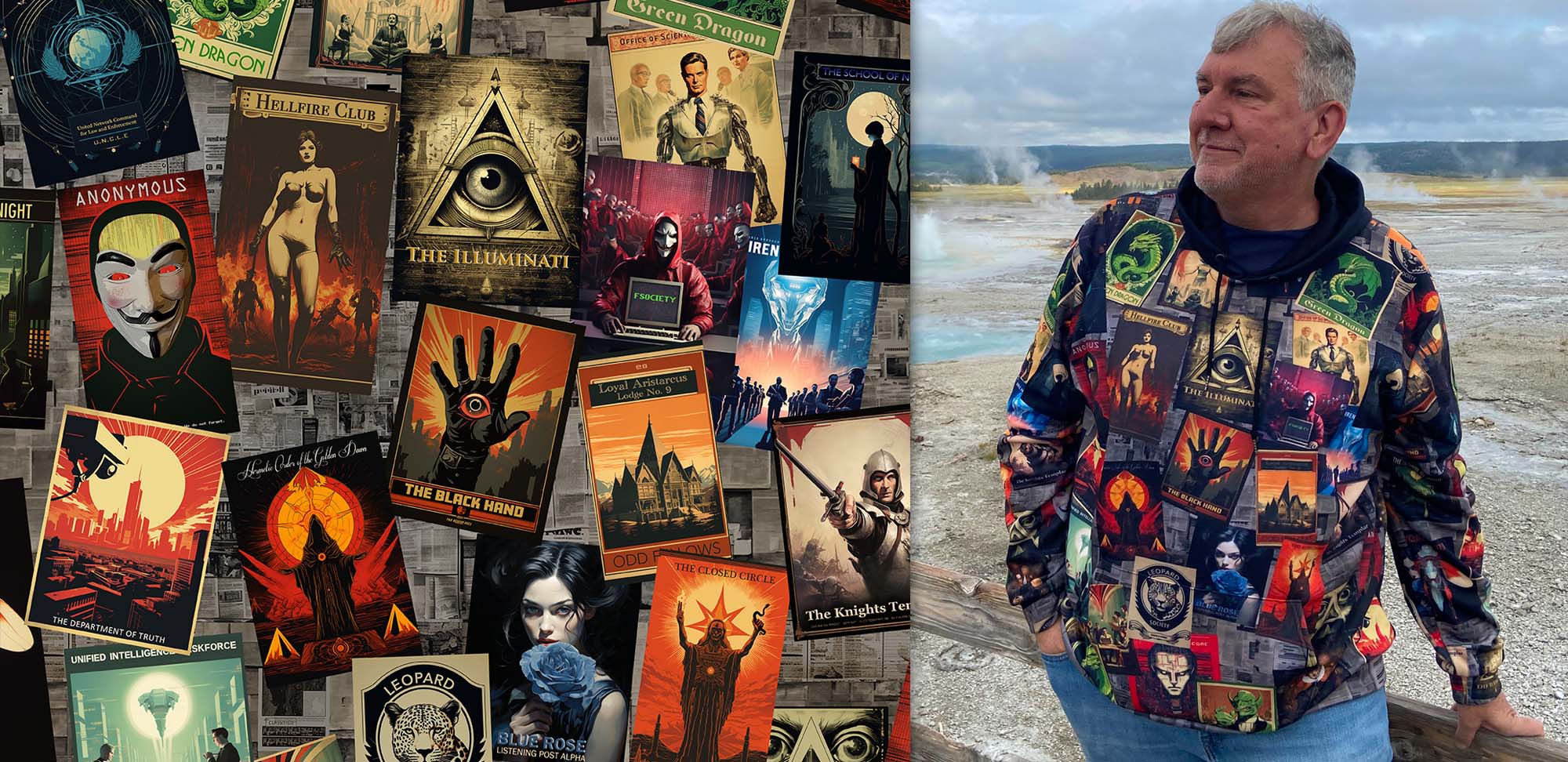 Conspiracy Theory Hoodie featuring covert organizations