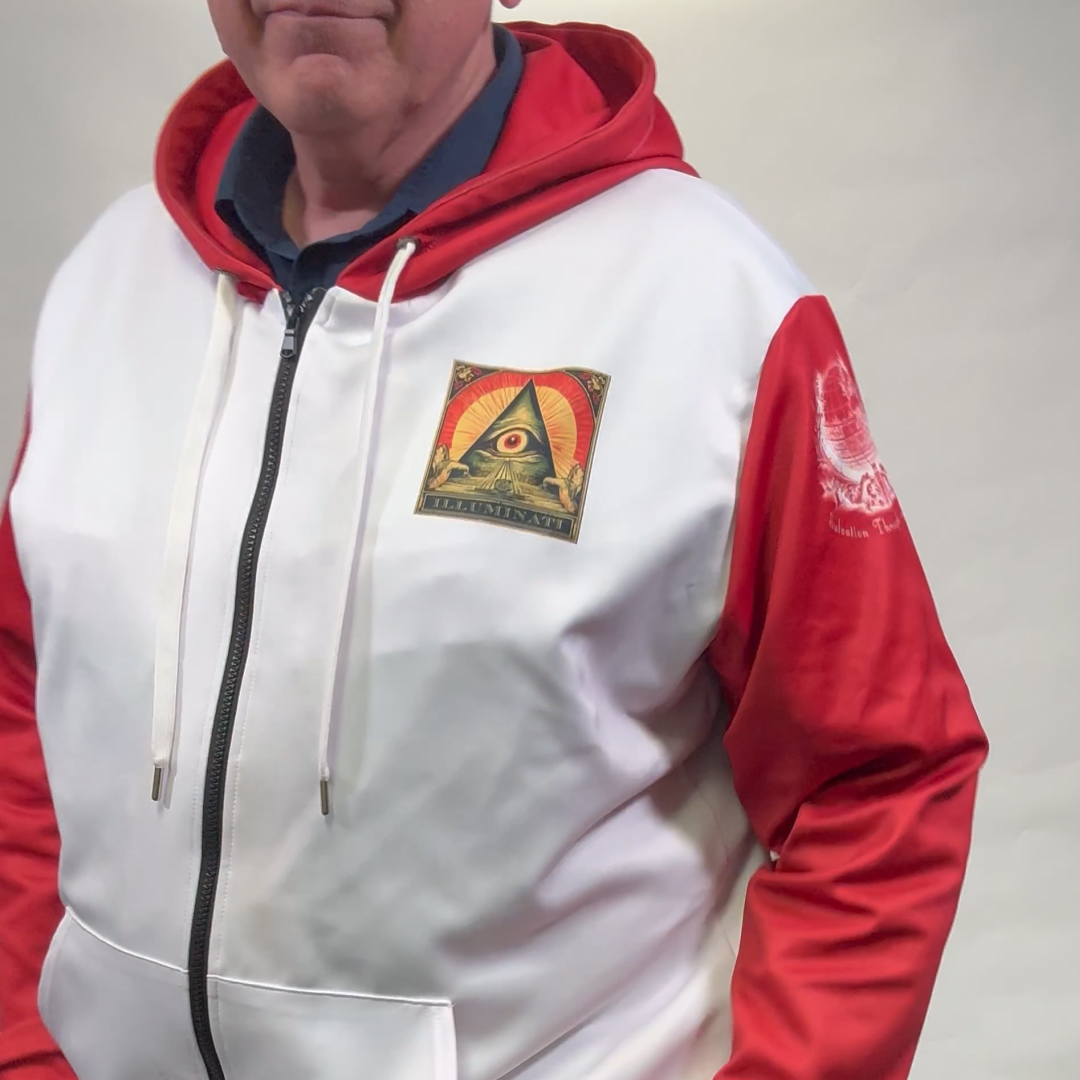 Illuminati Unisex Zipper Hoodie With Black Lining