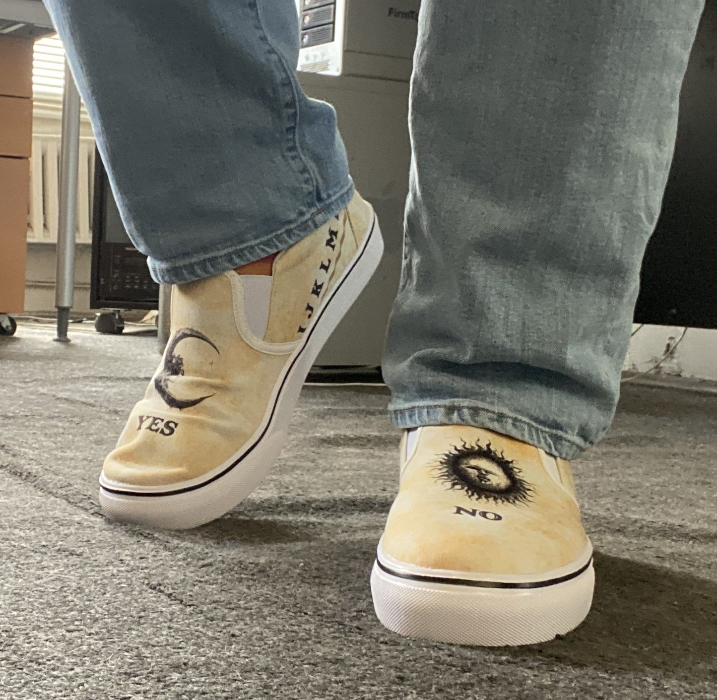 Men's Ouija Board Slip On Sneakers