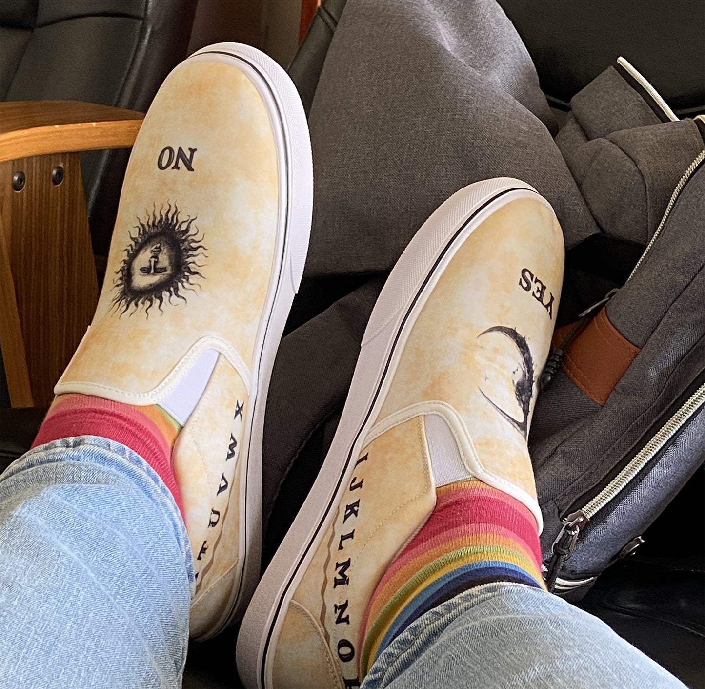 Men's Ouija Board Slip On Sneakers