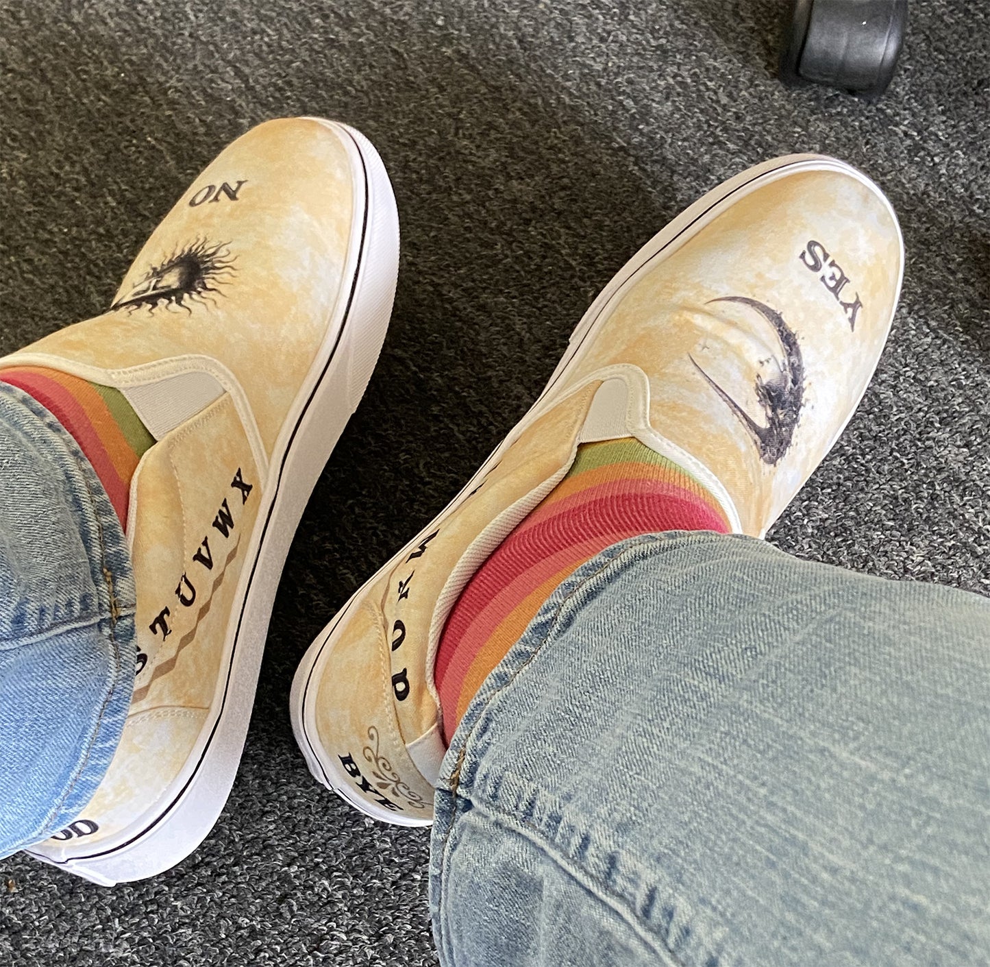 Men's Ouija Board Slip On Sneakers