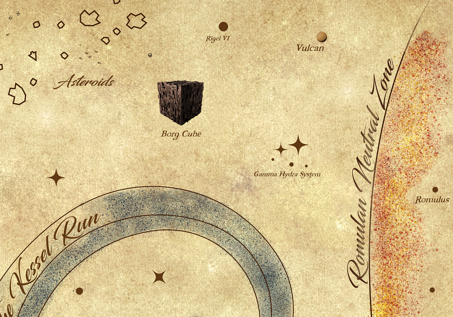 Space Pirate Treasure Map | Hawaiian Shirt