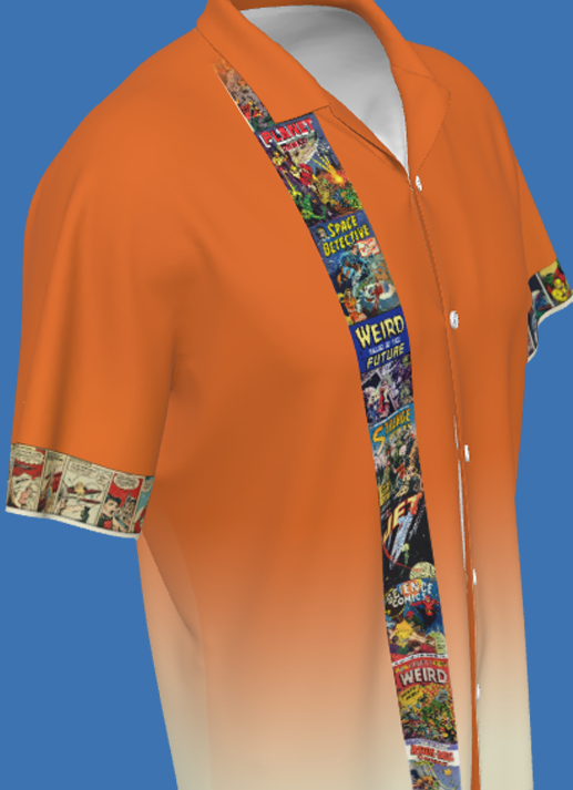 Science Fiction Comics Men's Hawaiian Shirt