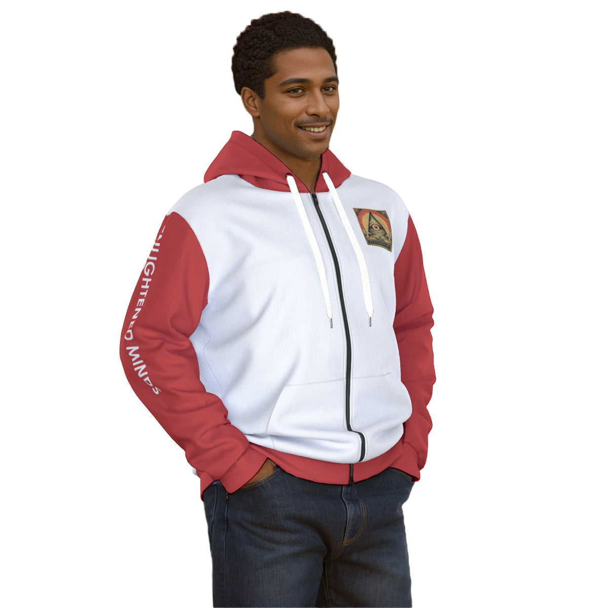 Illuminati Unisex Zipper Hoodie With Black Lining