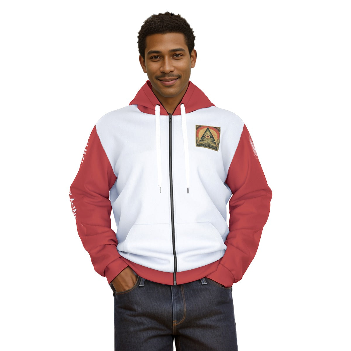 Illuminati Unisex Zipper Hoodie With Black Lining