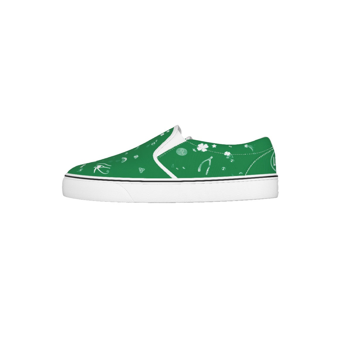 Lucky Shoes | Men's Green Slip On Sneakers