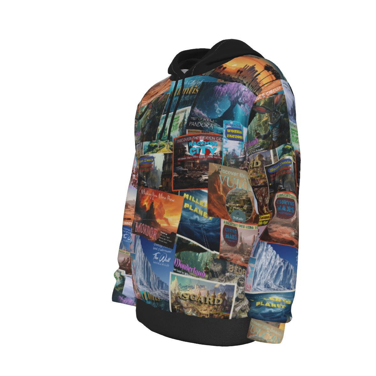 Fantastic Postcards | Men's Thick Pullover Hoodie