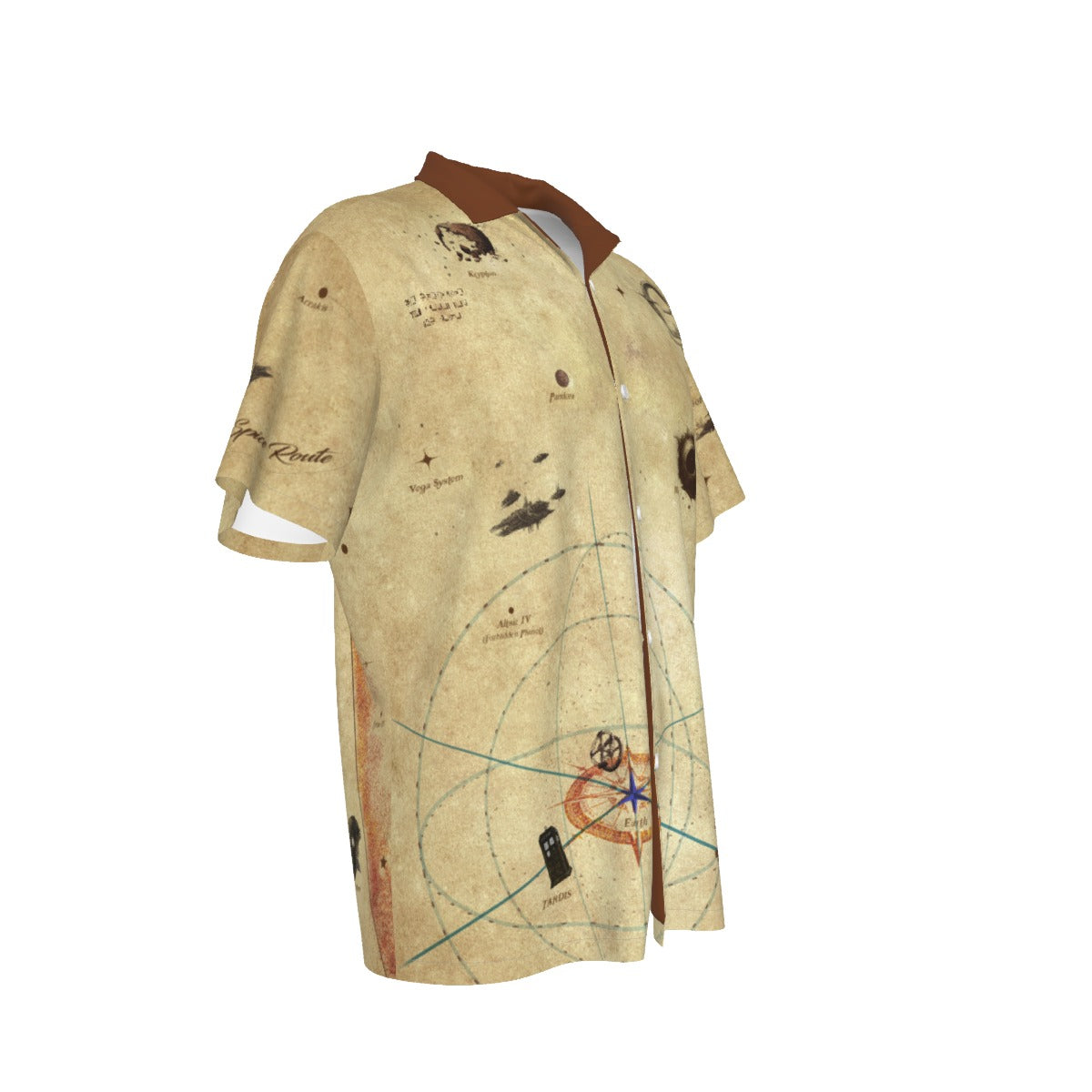 Space Pirate Treasure Map | Hawaiian Shirt