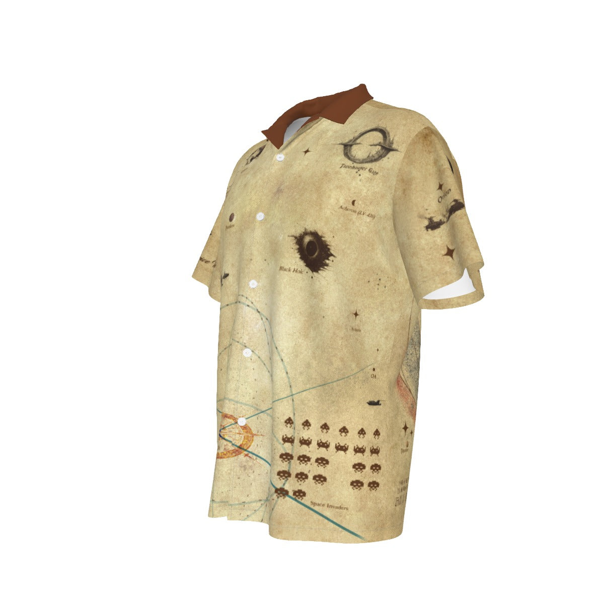 Space Pirate Treasure Map | Hawaiian Shirt
