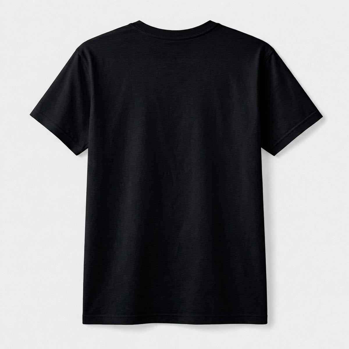 Back of the UnHoly Trinity t-shirt, plain black