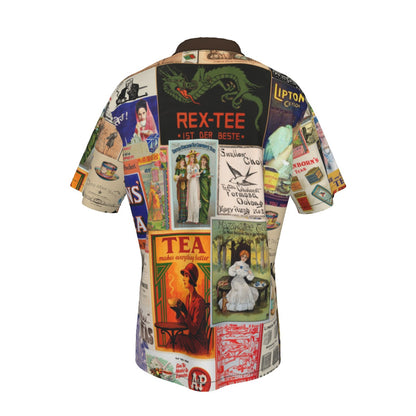 The Teashirt | Vintage Tea Art Hawaiian Shirt | Gift for Tea Lovers