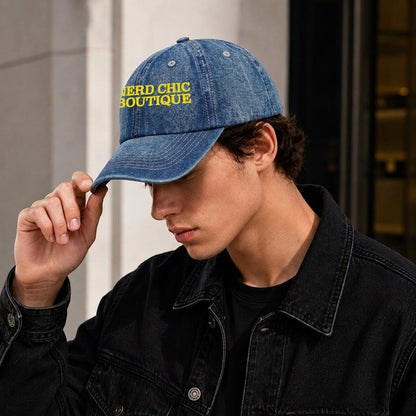 Nerd Chic Boutique Official Embroidered Denim Baseball Cap