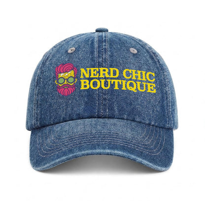 Nerd Chic Boutique Official Embroidered Denim Baseball Cap
