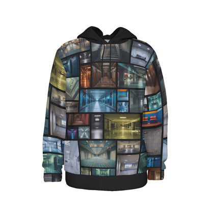 Liminal Spaces Fleece-Lined Hoodie - Eerie Transitional Realms