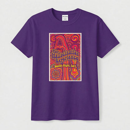 The Hallucination Experience T-Shirt | Funny AI Psychedelic 70s Concert Poster Tee