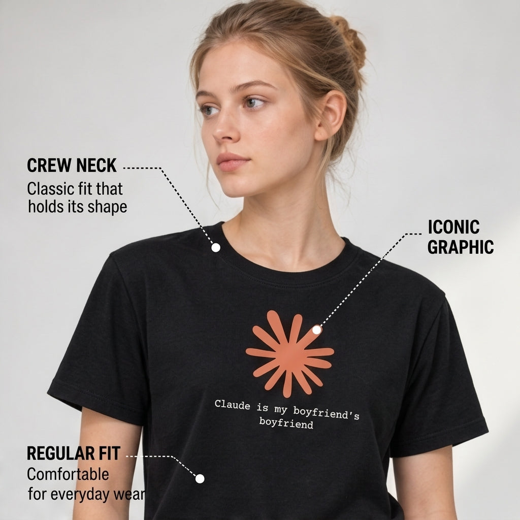 Claude Is My Boyfriend's Boyfriend T-Shirt | Claude AI Funny Relationship Tee
