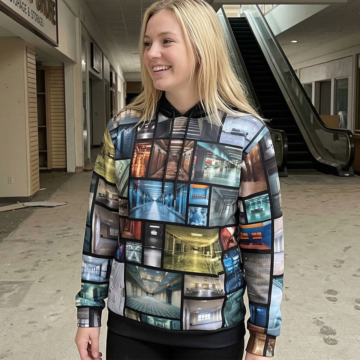 Liminal Spaces Fleece-Lined Hoodie - Eerie Transitional Realms