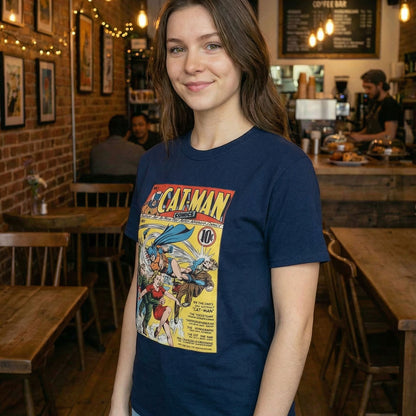 Cat-Man Comics #1 Cover T-Shirt | Golden Age Superhero | Vintage Comic Book Art