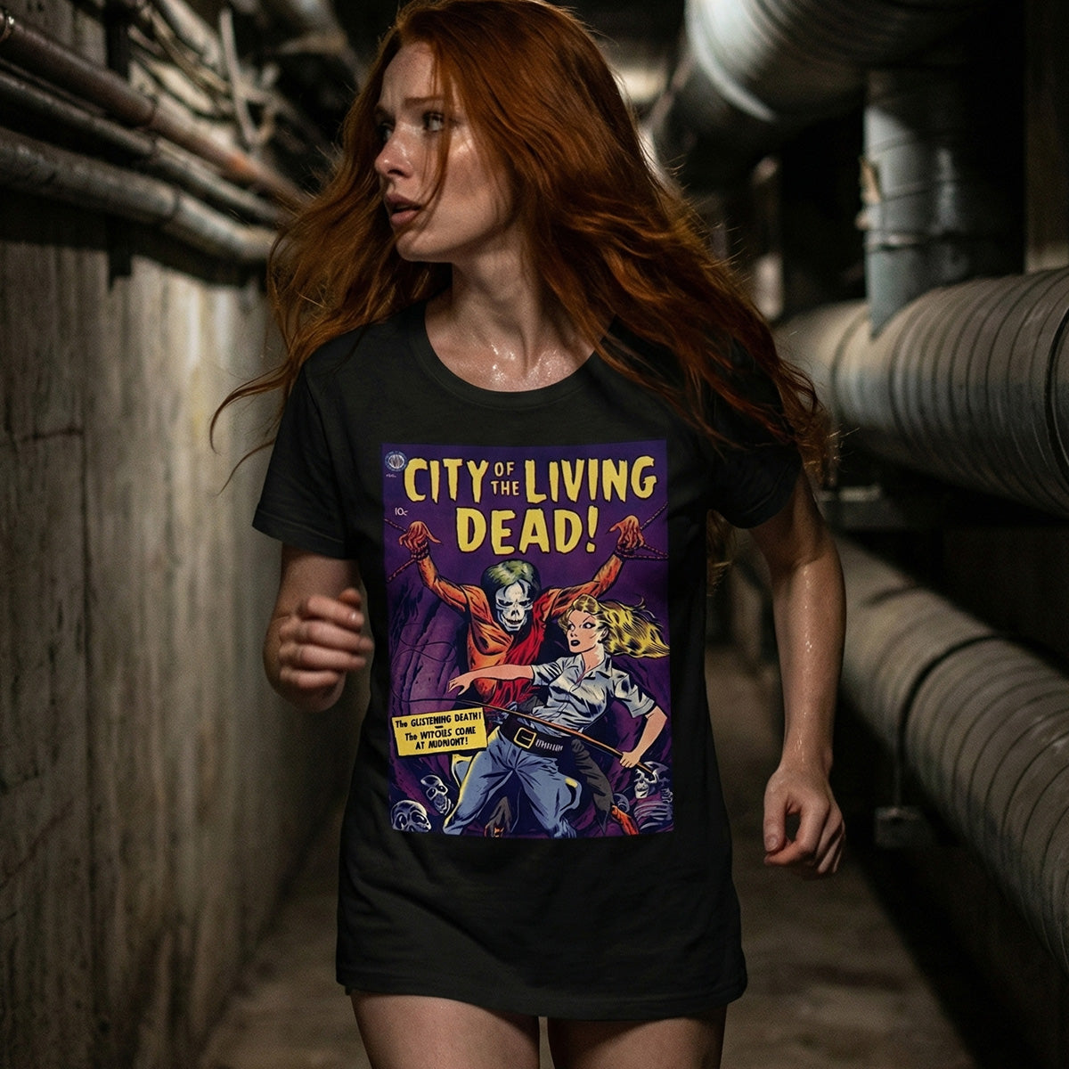 City of the Living Dead Golden Age Comic T-shirt - Pre-Code Horror Tee