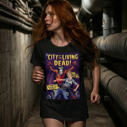 City of the Living Dead Golden Age Comic T-shirt - Pre-Code Horror Tee