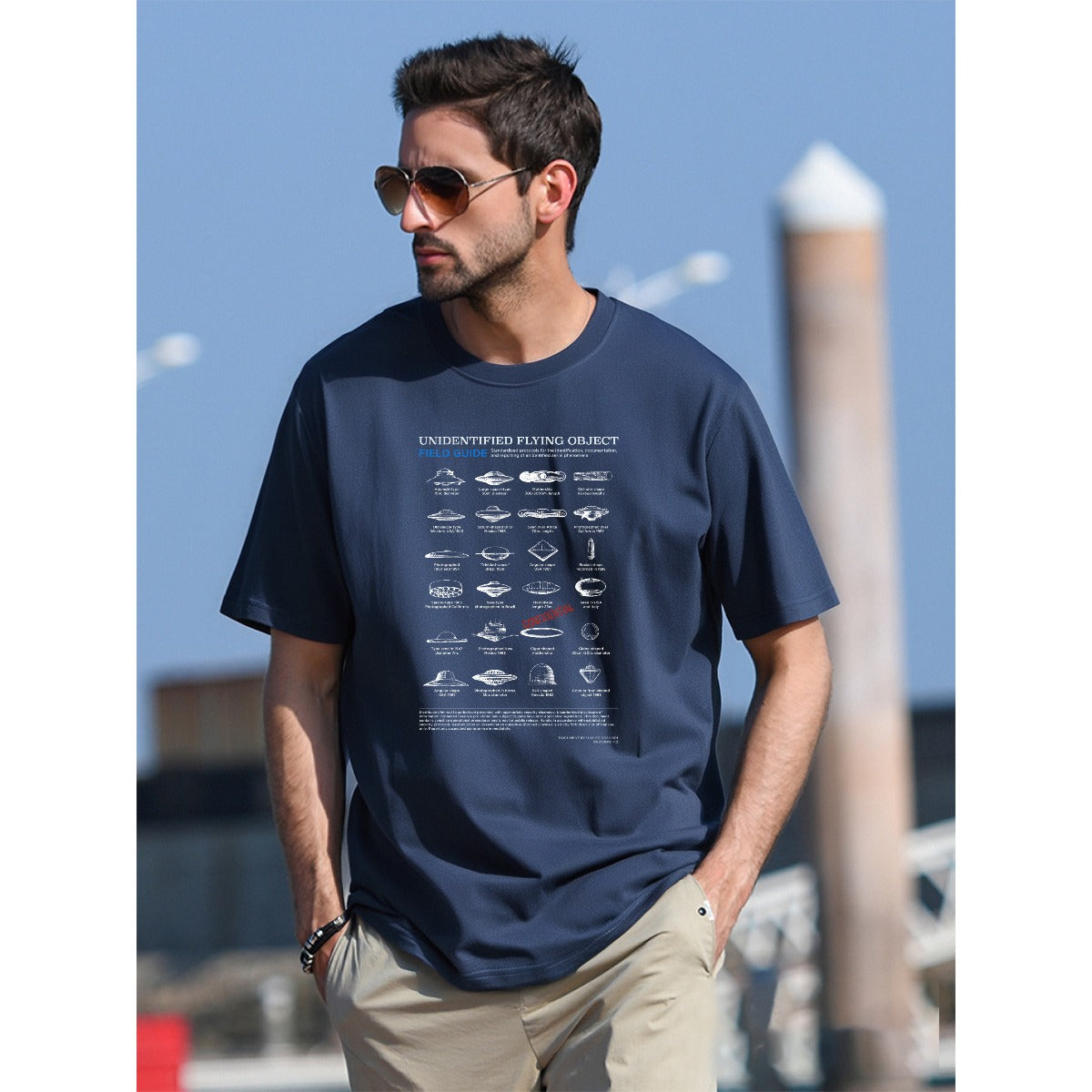 UFO Field Guide T-Shirt | Unidentified Flying Object Classification Chart | UAP Conspiracy Theory Tee