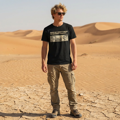 3 Things We Didn't Need to Worry About - Retro Childhood Fears Humor Shirt