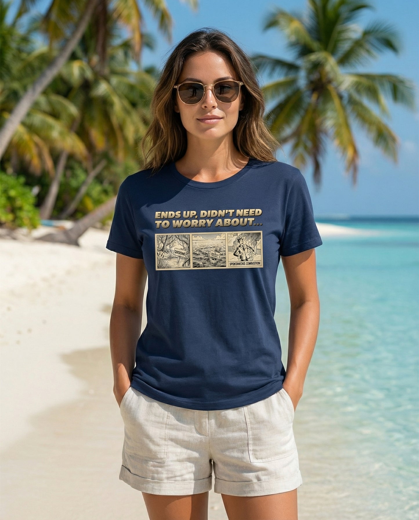 3 Things We Didn't Need to Worry About - Retro Childhood Fears Humor Shirt