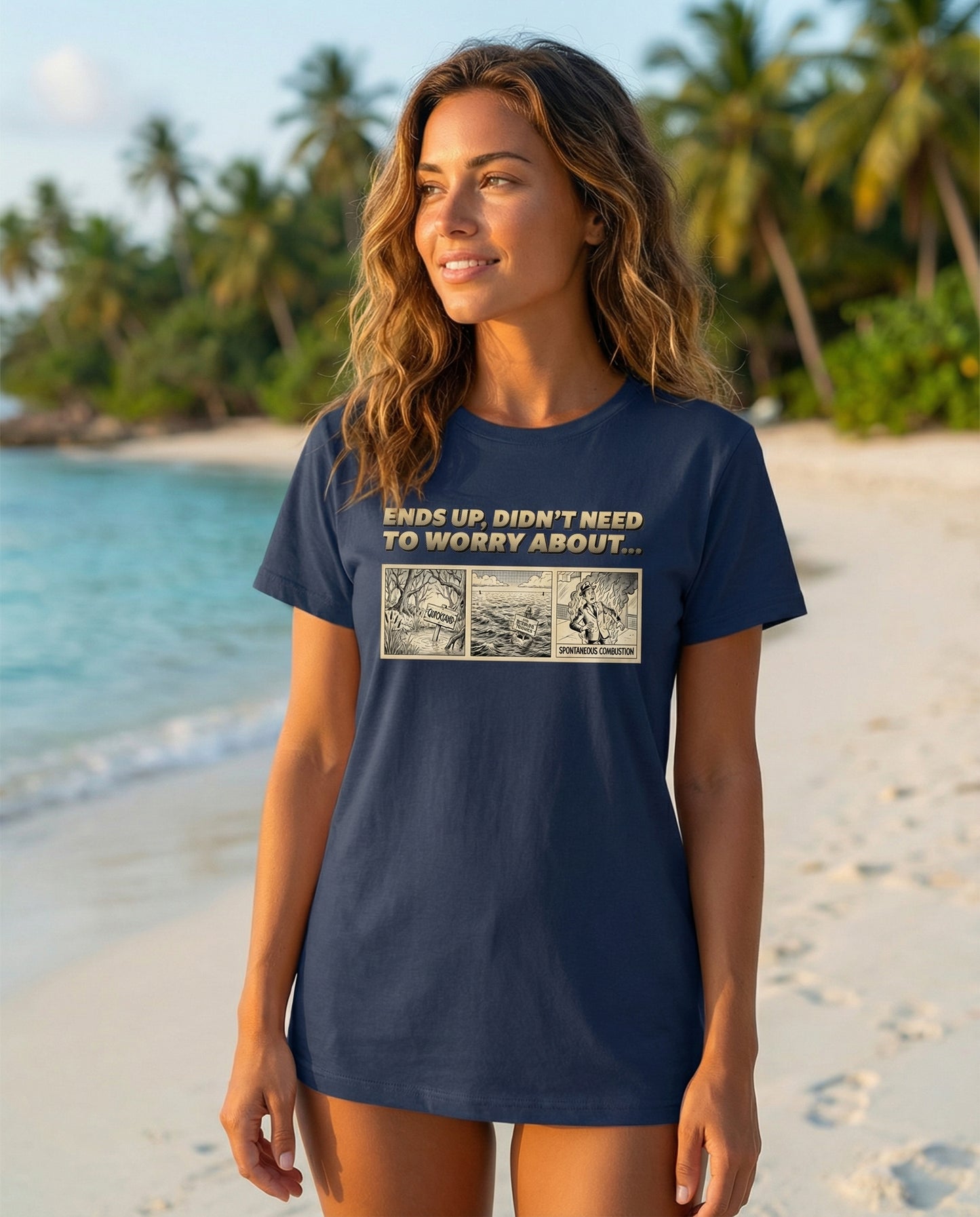 3 Things We Didn't Need to Worry About - Retro Childhood Fears Humor Shirt