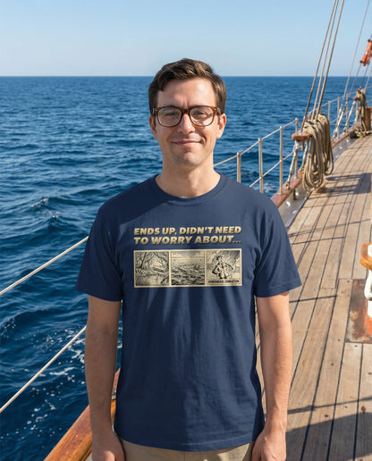 3 Things We Didn't Need to Worry About - Retro Childhood Fears Humor Shirt