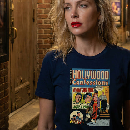 Hollywood Confessions Golden Age Comic T-shirt - Joe Kubert Vintage Tee