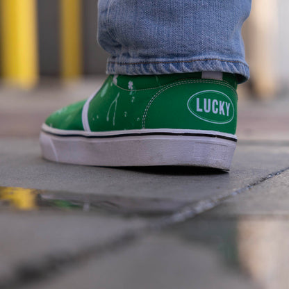 Lucky Shoes | Men's Green Slip On Sneakers